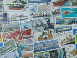 Набор различных марок, Водный транспорт (50 шт.)
